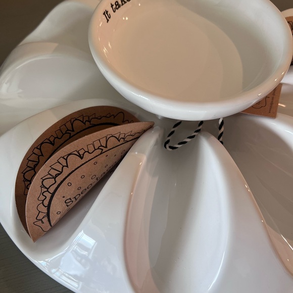 Mud Pie White Taco Shell Platter - Picture 4 of 8